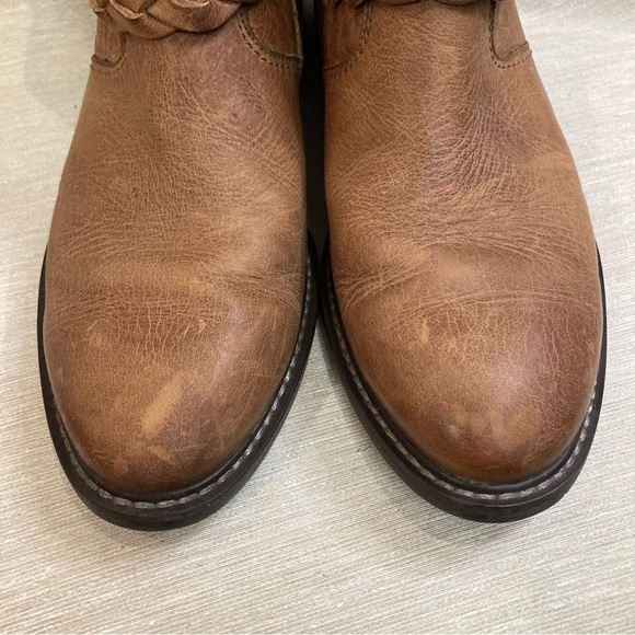 PAUL GREEN Sz 8.5 Distressed  Braided Buckle Zipper Closure Leather Boots - Picture 4 of 14